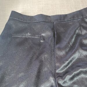 Elegant Black Satin Wide-Leg Pants